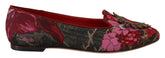 Dolce & Gabbana Multicolor Jacquard Sacred Heart Patch Slip On Shoes -   -  Dolce & Gabbana.